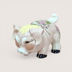 Vintage Kay Finch Grumpy Pig Ceramic Figurine